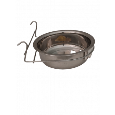 Comedouro para pássaro aço inox - 1,8 L