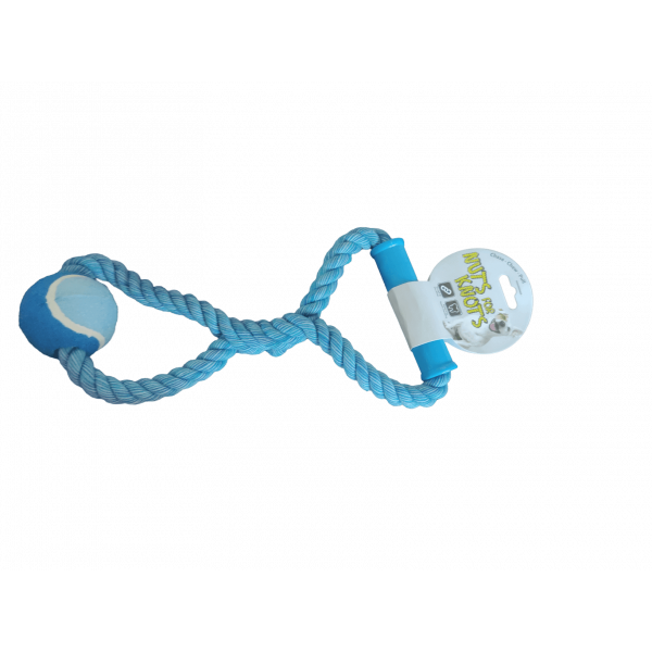 Brinquedo Bola de Ténis Corda Forte com Pega - Azul