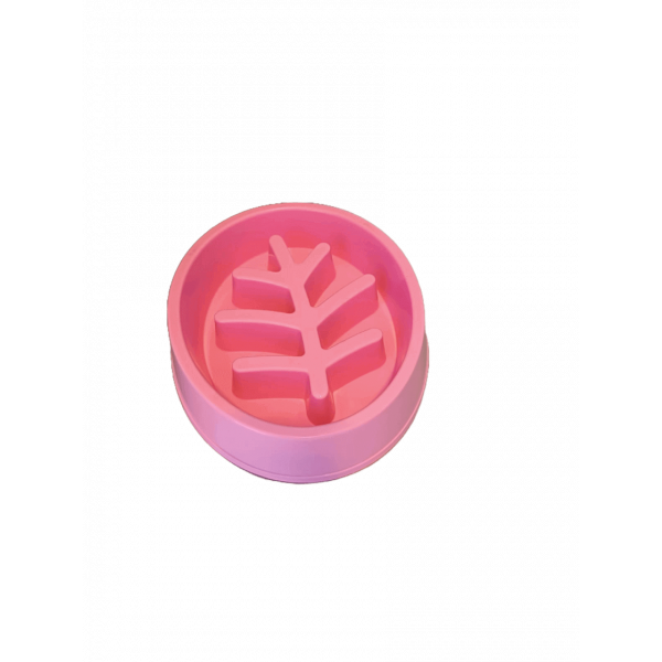 Comedouro "Come Devagar" Grande - Rosa
