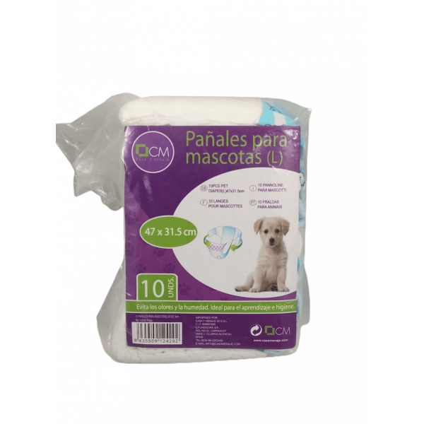 Fraldas descartáveis para animal L - à unidade