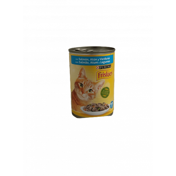 Alimento para gato em lata Friskies - Salmão, Atum e Legumes