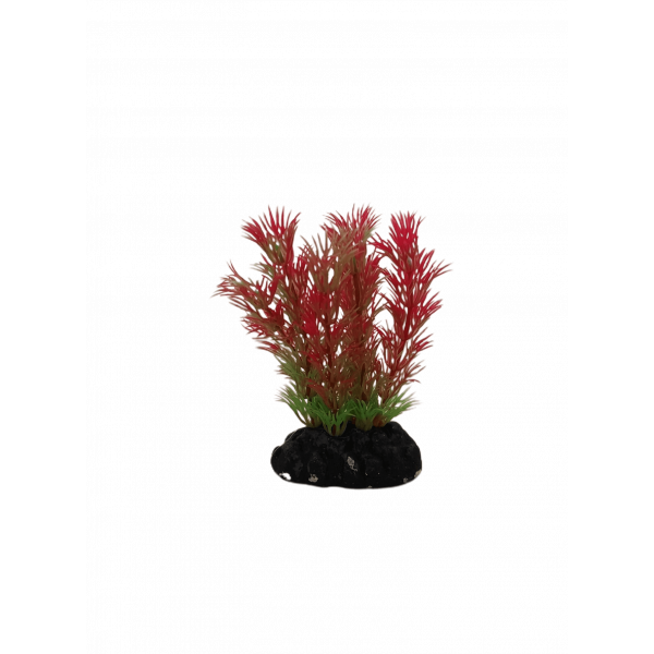 Planta Plástica para Aquário 10 - 13 cm vermelho