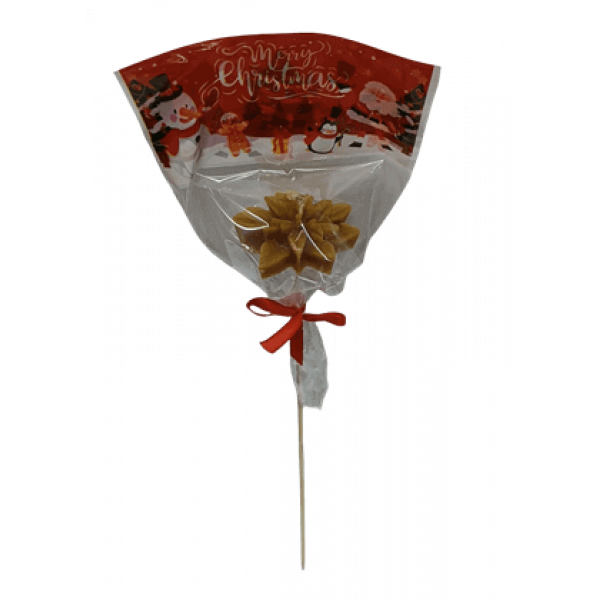 Vela de Cera Natural de Abelha - Flor de Natal em saco