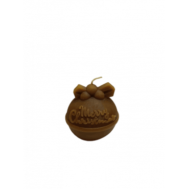 Vela de Cera Natural de Abelha -  Bola Natal