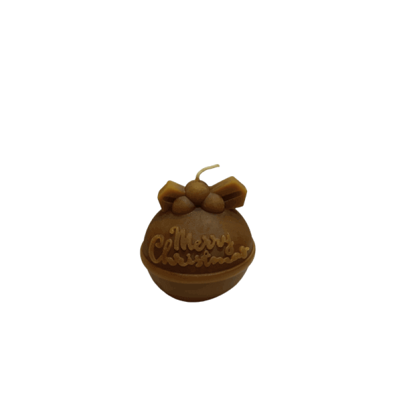 Vela de Cera Natural de Abelha -  Bola Natal