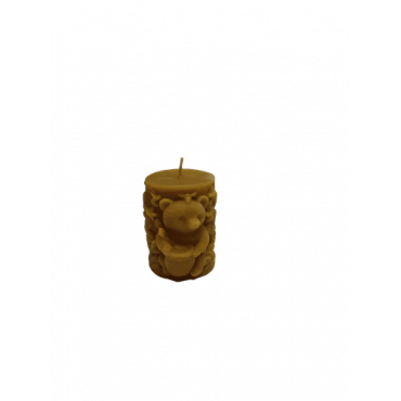 Vela de Cera Natural de Abelha com Urso