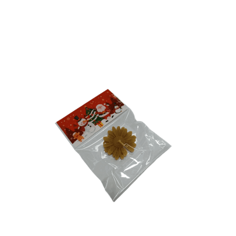 Vela de Cera Natural de Abelha - Flor em saco Natal