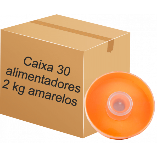 Caixa 30 alimentador cor-de-laranja 2 kg