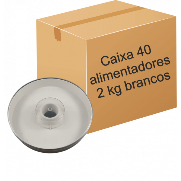 Caixa de 40 alimentadores brancos - 2 kg