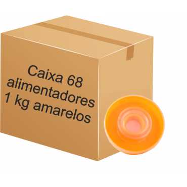 Caixa 68 alimentadores cor-de-laranja para 1 kg 