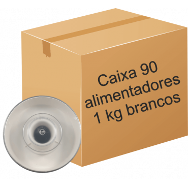 Caixa 90 alimentadores brancos - 1 kg  