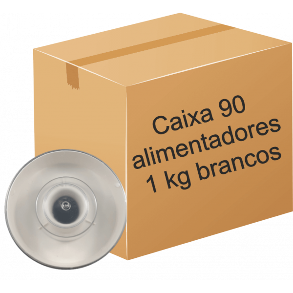 Caixa 90 alimentadores brancos - 1 kg  