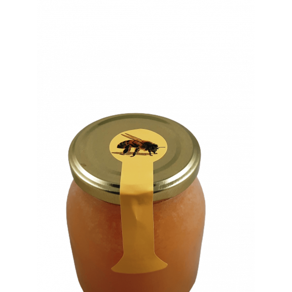 Rolo de etiquetas com abelha pra selar frascos