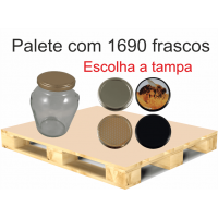 Frasco de 500 gr orcio com tampa em palete de 1690 frascos Frasco de 500 gr orc...