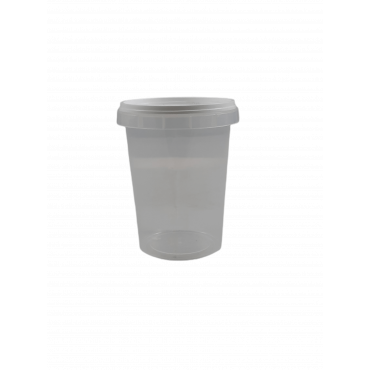 Frasco / pote de plástico de 1/2 kg com fecho inviolavel