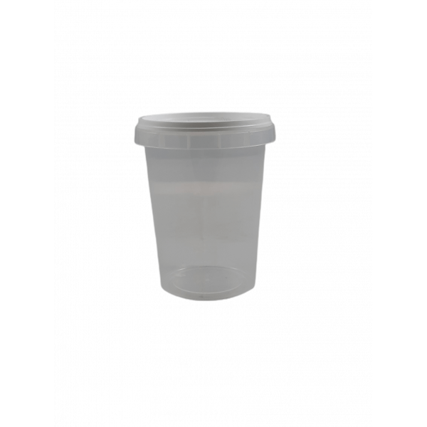 Frasco / pote de plástico de 1/2 kg com fecho inviolavel