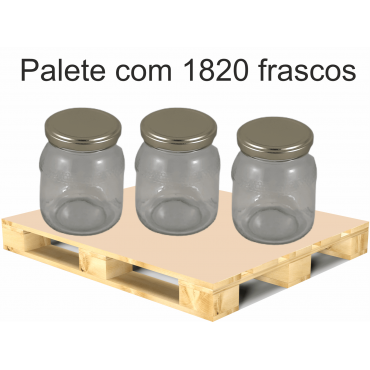 Frasco de 500 gr favo com tampa dourada em palete de 1820 frascos (0.362 + IVA por frasco)