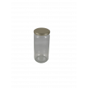 Frasco de 1 kg liso com tampa dourada em palete de 588 frascos