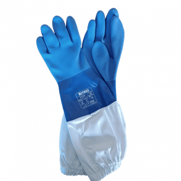 Luvas nitrilo azul...