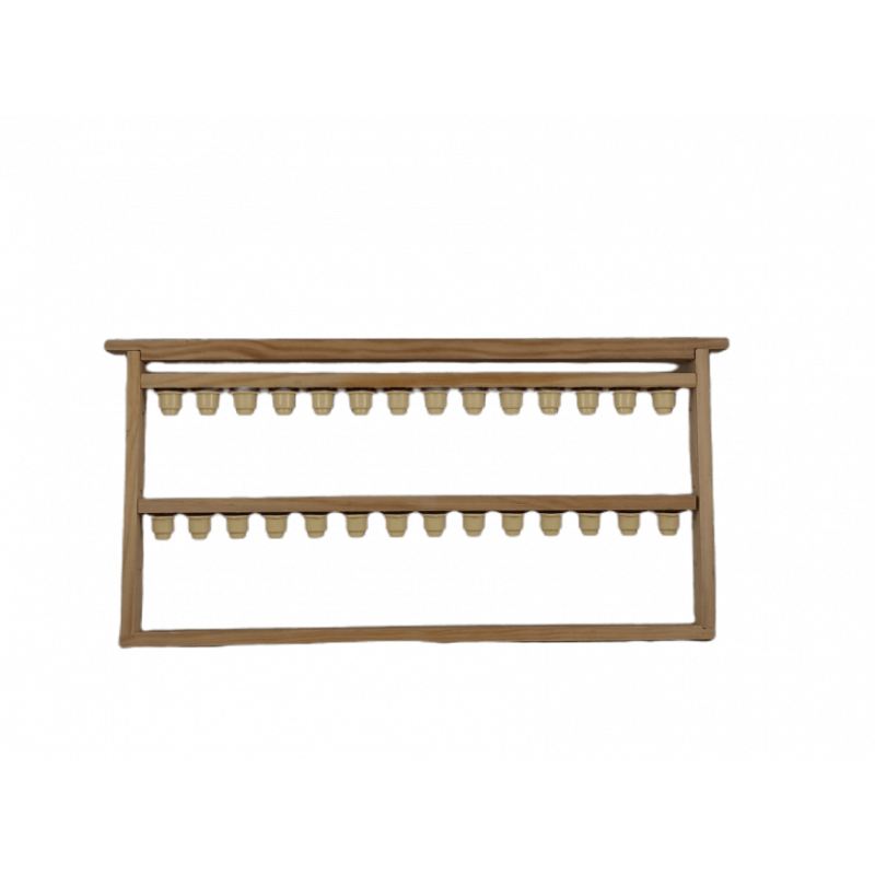 Quadro Langstroth com 2 barras para criação de Rainhas