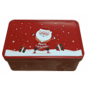 Caixa Metálica - Merry Christmas com Batom e Toalhinha Natal