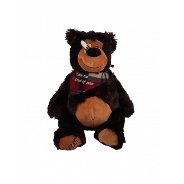 Peluche urso com abelha no nariz 40 cm