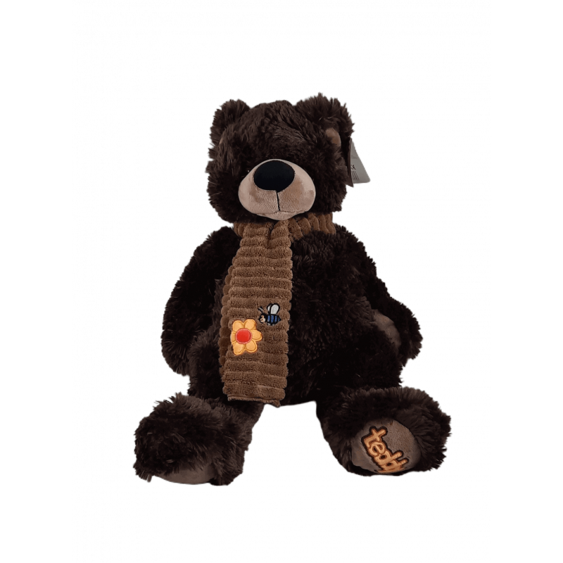 Peluche urso com cachecol abelha 50 cm