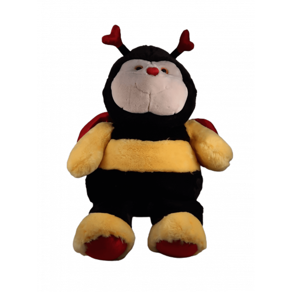 Peluche Abelha asas vermelhas Grande