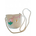 Bolsa a tira colo com Flor e Abelha